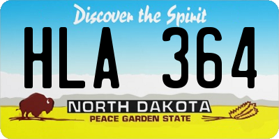 ND license plate HLA364