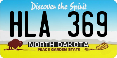ND license plate HLA369