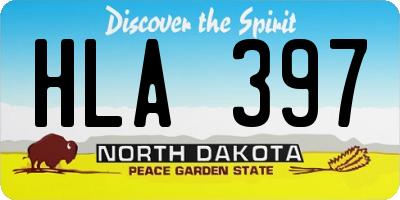 ND license plate HLA397