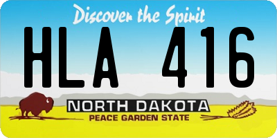 ND license plate HLA416