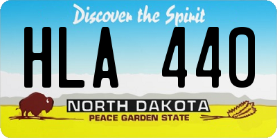 ND license plate HLA440
