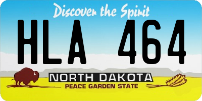 ND license plate HLA464