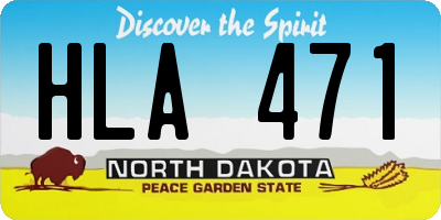 ND license plate HLA471