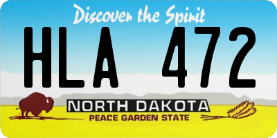 ND license plate HLA472