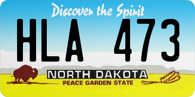 ND license plate HLA473