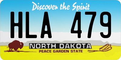 ND license plate HLA479