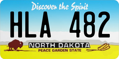 ND license plate HLA482
