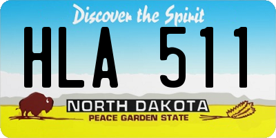 ND license plate HLA511