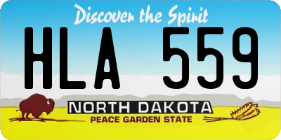 ND license plate HLA559