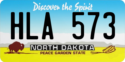 ND license plate HLA573