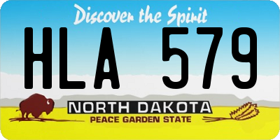 ND license plate HLA579