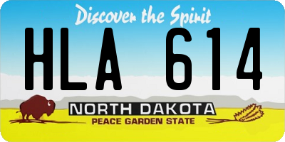 ND license plate HLA614