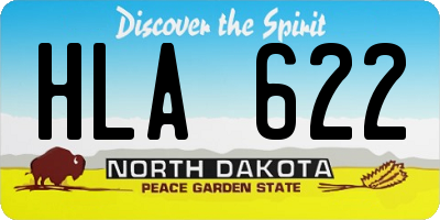 ND license plate HLA622