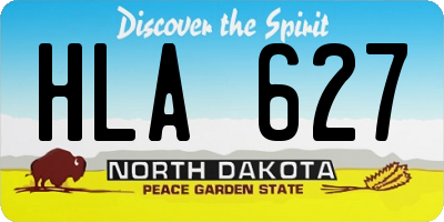 ND license plate HLA627