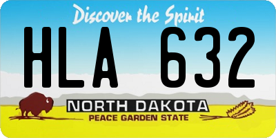 ND license plate HLA632