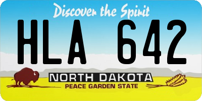 ND license plate HLA642