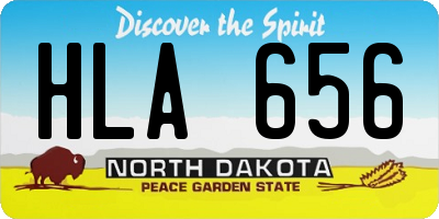 ND license plate HLA656