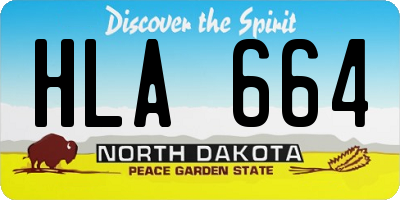 ND license plate HLA664