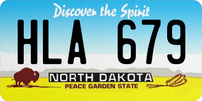 ND license plate HLA679