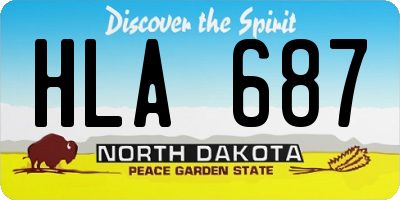 ND license plate HLA687