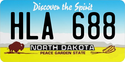 ND license plate HLA688