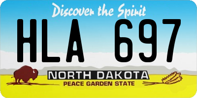 ND license plate HLA697