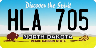 ND license plate HLA705