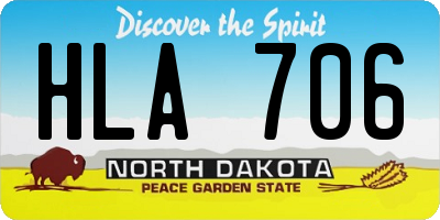 ND license plate HLA706