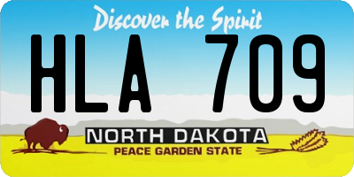 ND license plate HLA709