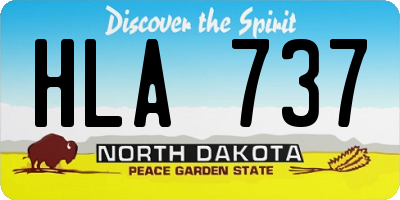 ND license plate HLA737