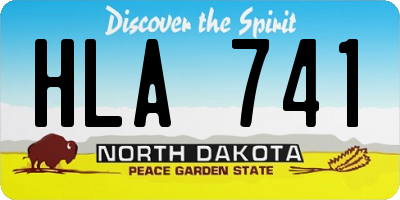 ND license plate HLA741