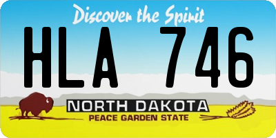 ND license plate HLA746