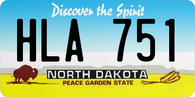 ND license plate HLA751