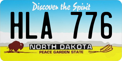 ND license plate HLA776