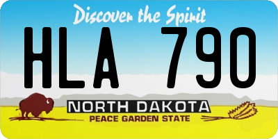 ND license plate HLA790