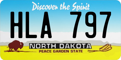 ND license plate HLA797
