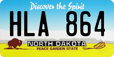 ND license plate HLA864