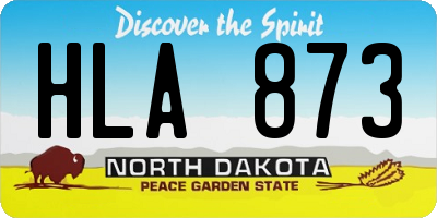 ND license plate HLA873
