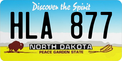 ND license plate HLA877