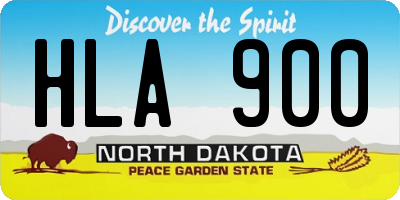 ND license plate HLA900