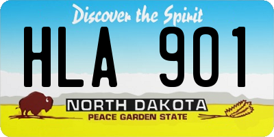 ND license plate HLA901