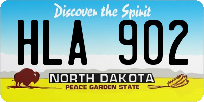 ND license plate HLA902