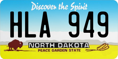 ND license plate HLA949