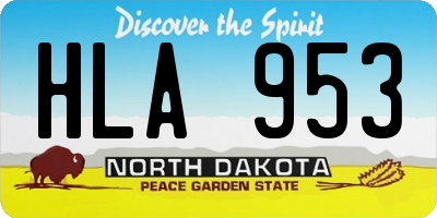 ND license plate HLA953