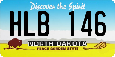 ND license plate HLB146