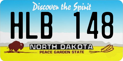 ND license plate HLB148