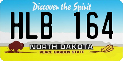 ND license plate HLB164