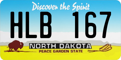 ND license plate HLB167
