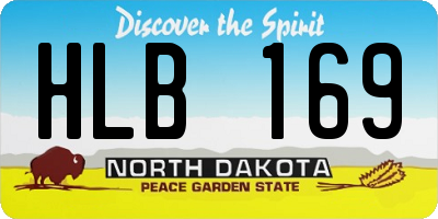 ND license plate HLB169