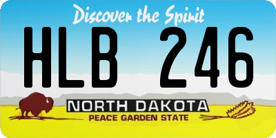 ND license plate HLB246